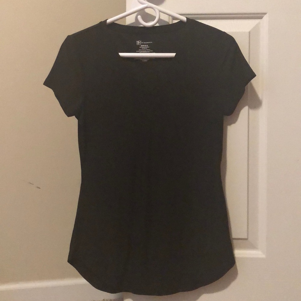 V- Neck Black Workout Shirt
